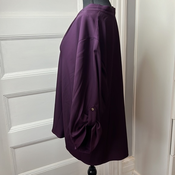 CALVIN KLEIN PURPLE BLOUSE SIZE 2X 2G 2TG - Picture 3 of 10